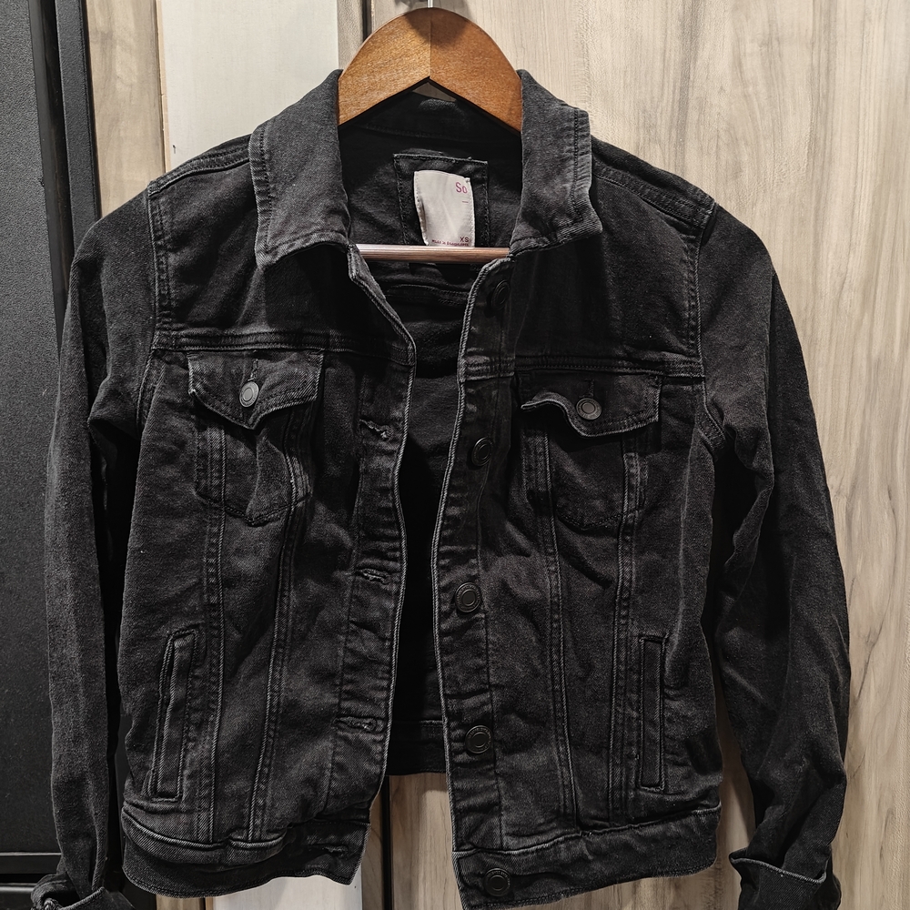 SO Black Denim Jean Jacket